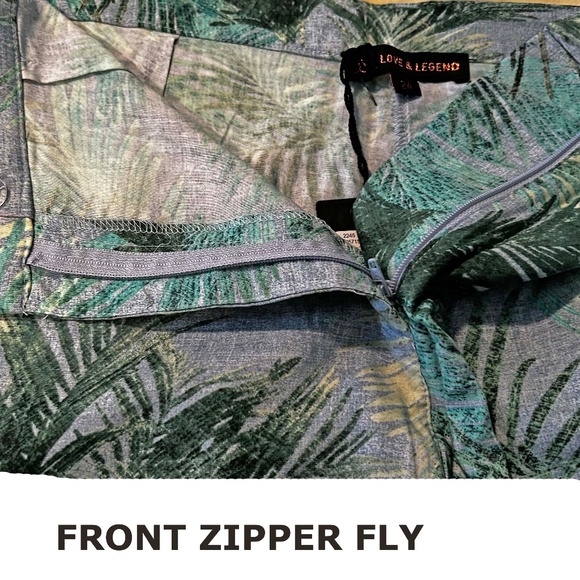 NEW PHOTOS! SOFT PANTS, TEAL MULTICOMBO, SIZE 24, REAL FLY, YKK ZIPPER, POCKETS, - Picture 12 of 16